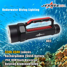 Unterwasser High Brightness 3500lm LED Tauchlampe